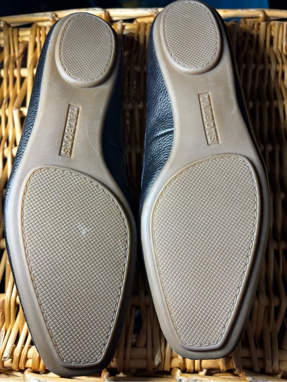 Talbots Black Leather Loafers, Size 7.5